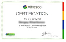 Успешная сдача экзамена Alfresco Certified Administrator