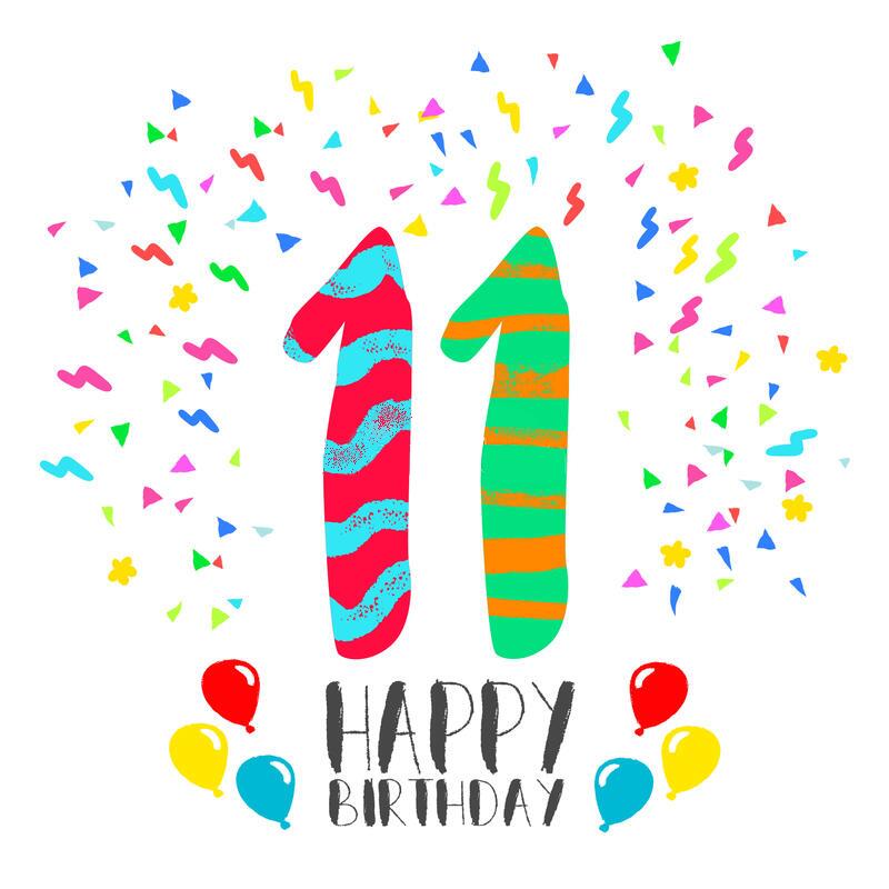 Открытки на день рождения на 11 летие, днем рождения стихах